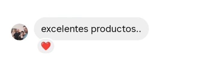 Testimonio de usuario de Instagram: excelentes productos..